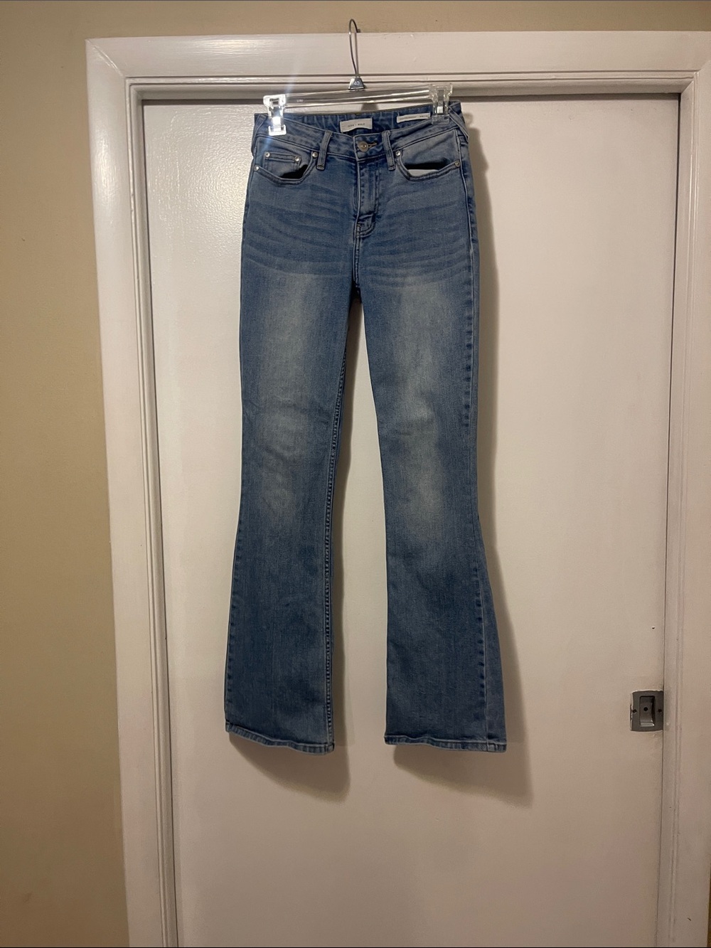 Cleo + wolf high-rise boot, cut jeans